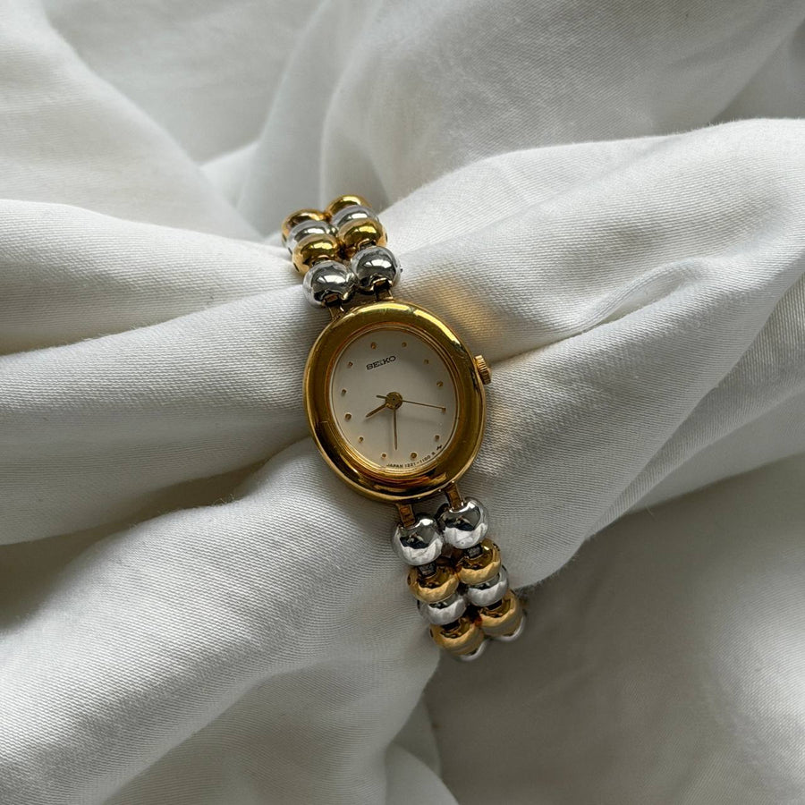 Seiko Petite Oval Beaded Duotone