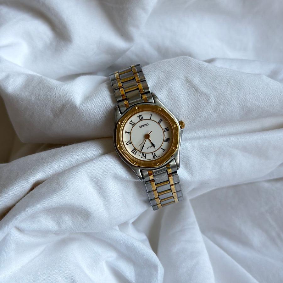 90s Seiko Lucent Duotone Octagonal Watch