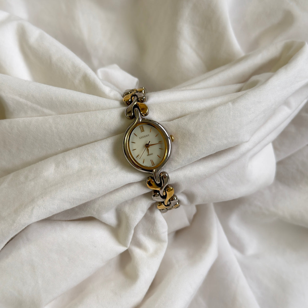 90s Seiko Lucent Duotone Oval Watch