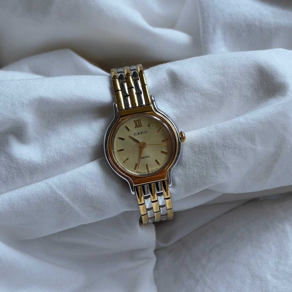90s Seiko Creo Duotone Round Watch