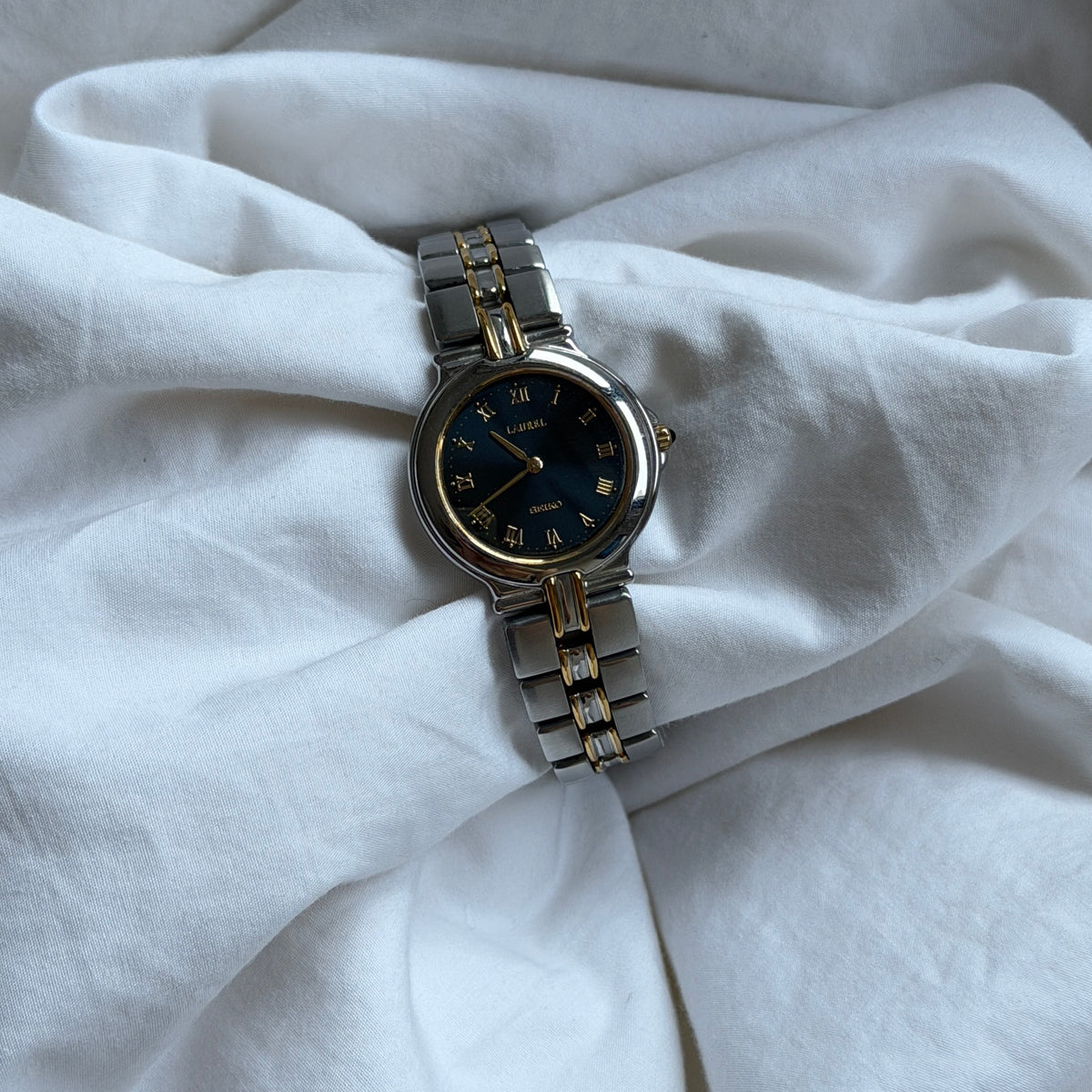 90s Seiko Laurel Duotone Round Watch