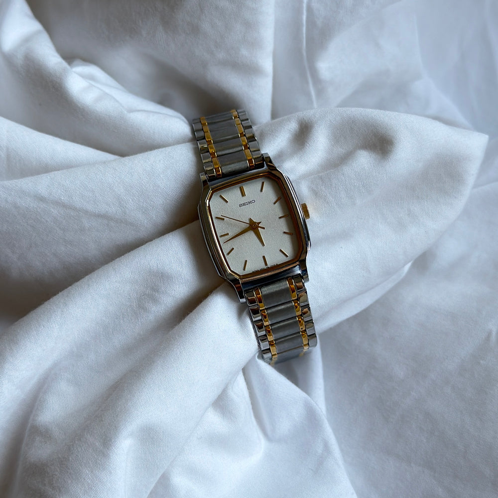 90s Seiko Duotone Rectangle Watch