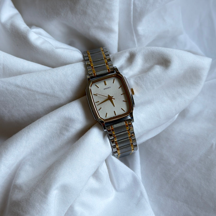 90s Seiko Duotone Rectangle Watch