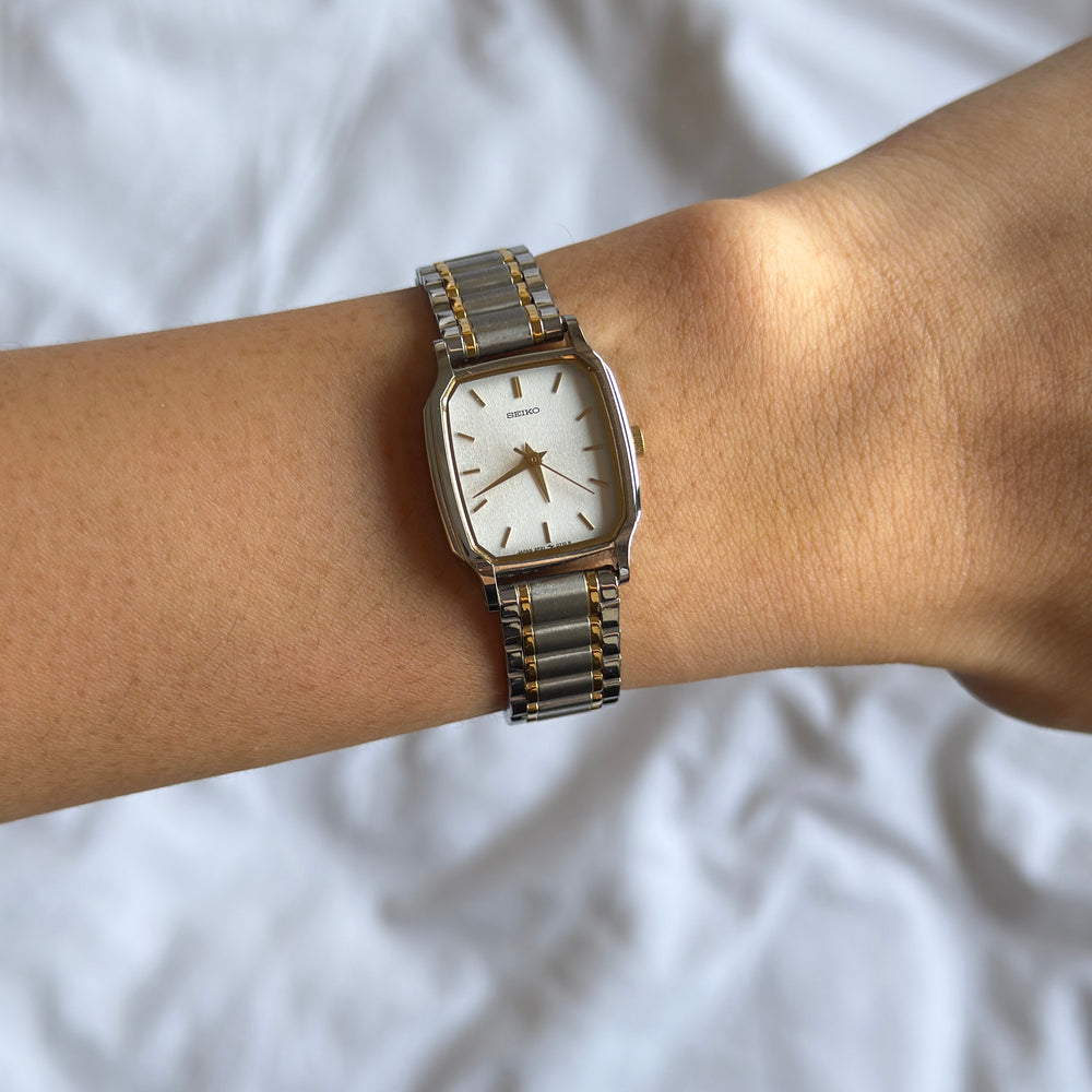 90s Seiko Duotone Rectangle Watch