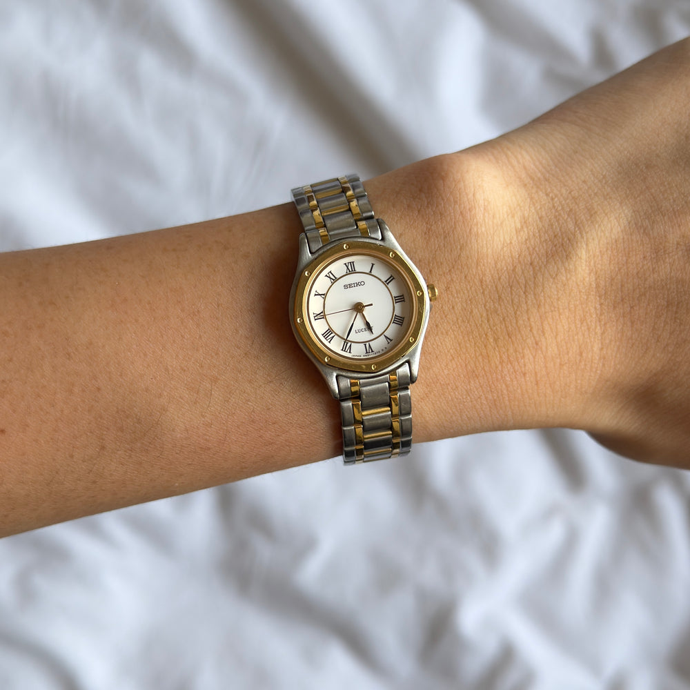 90s Seiko Lucent Duotone Octagonal Watch