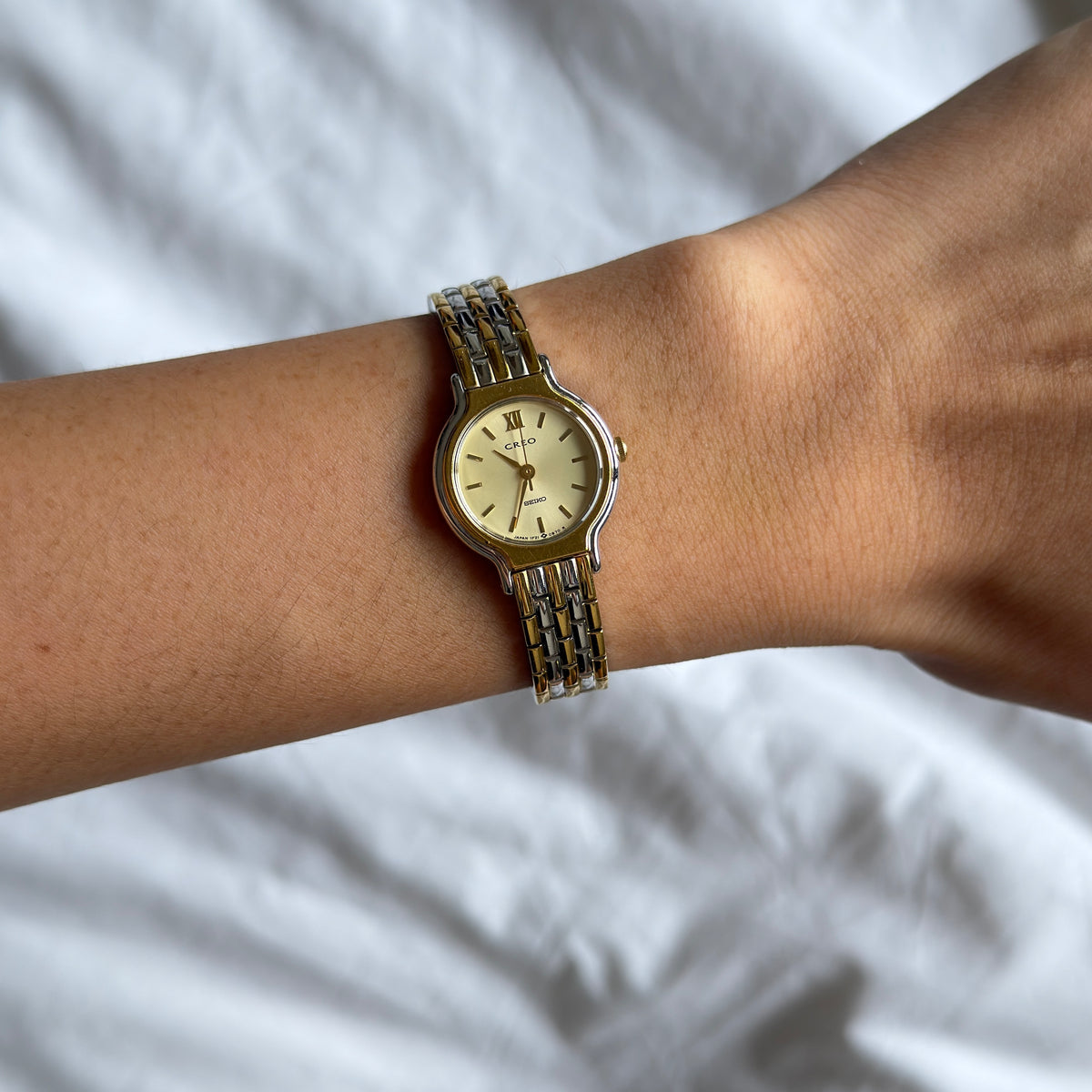 90s Seiko Creo Duotone Round Watch