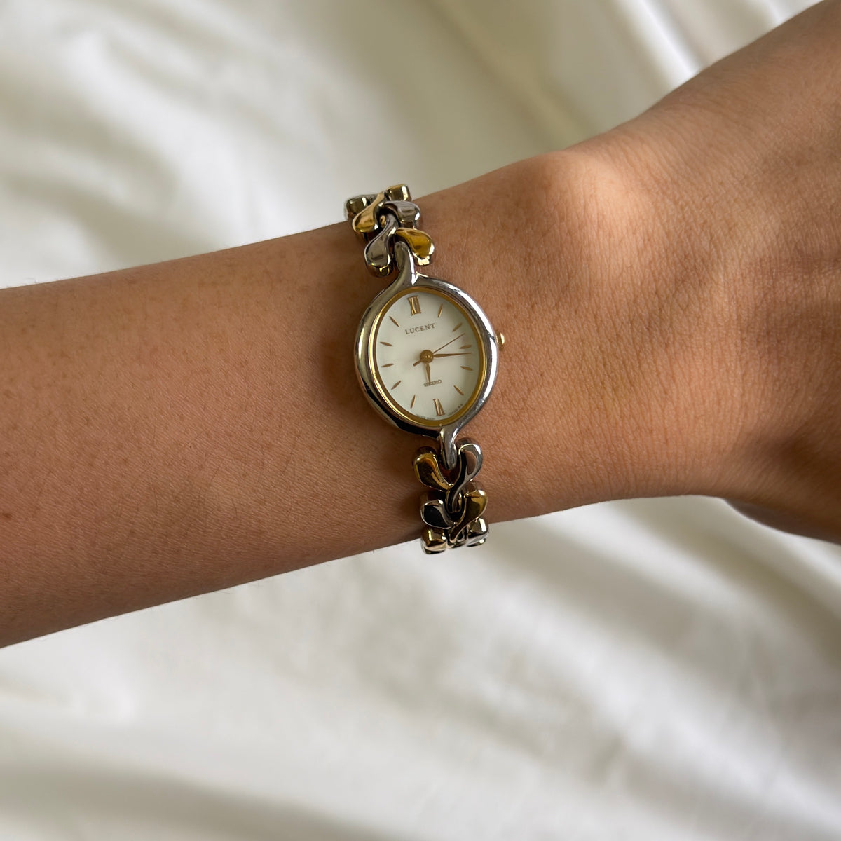 90s Seiko Lucent Duotone Oval Watch