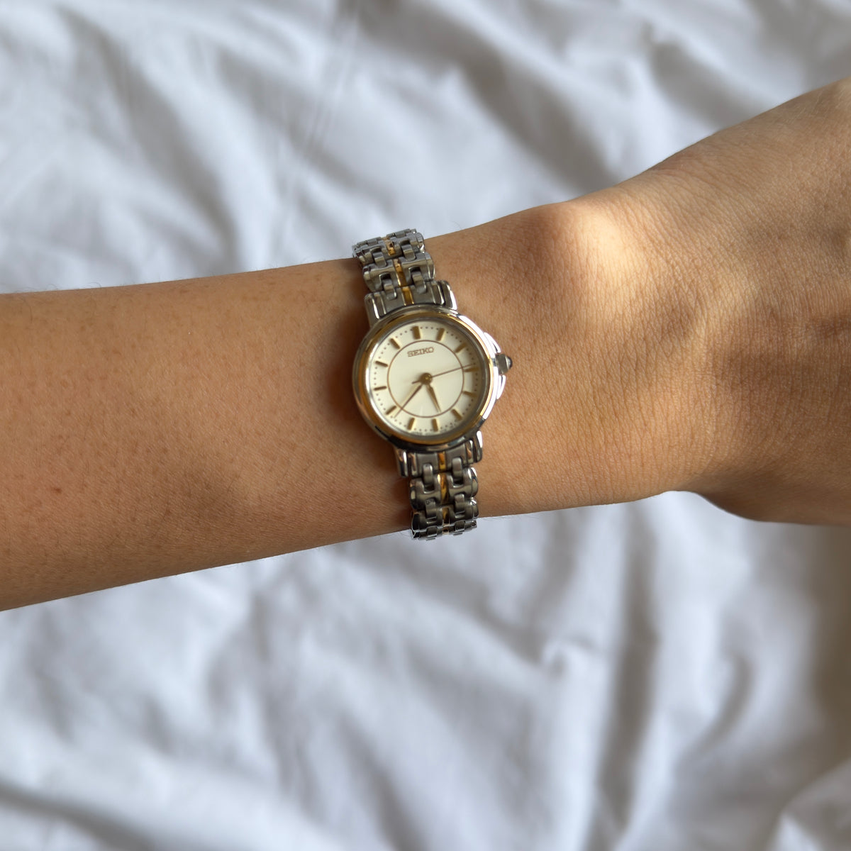 90s Seiko Duotone Round Watch