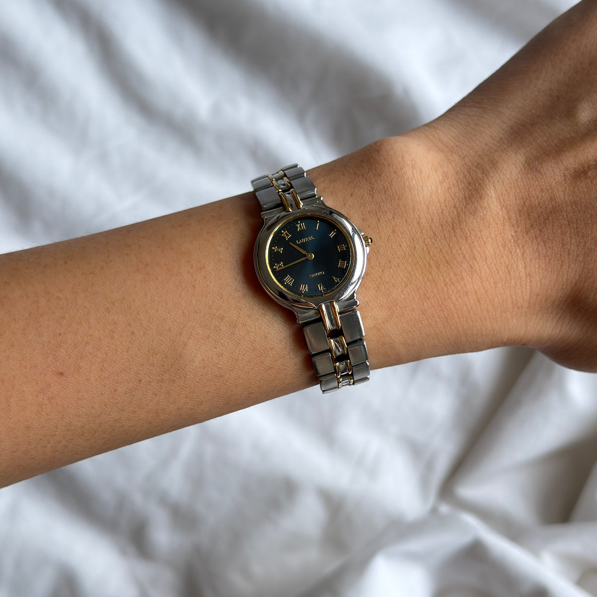90s Seiko Laurel Duotone Round Watch