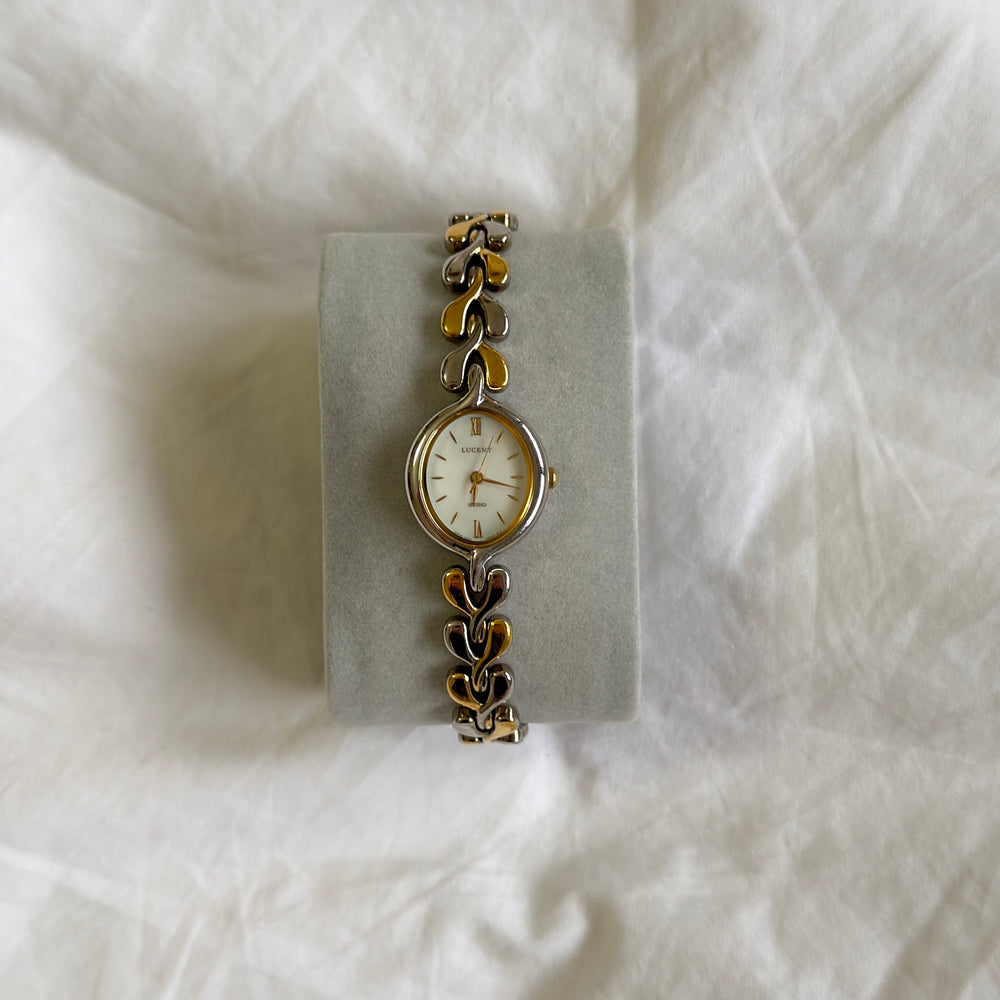 90s Seiko Lucent Duotone Oval Watch