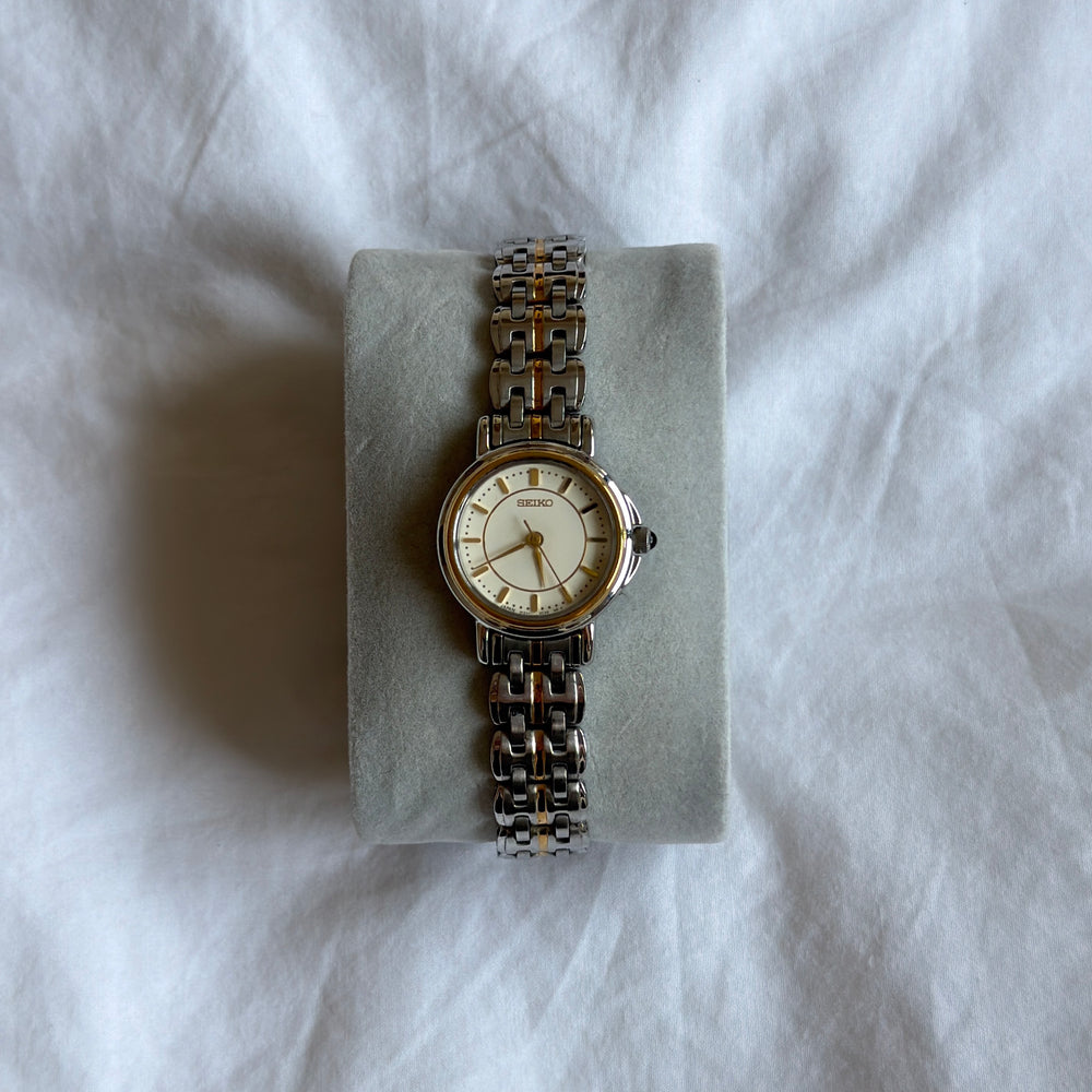 90s Seiko Duotone Round Watch