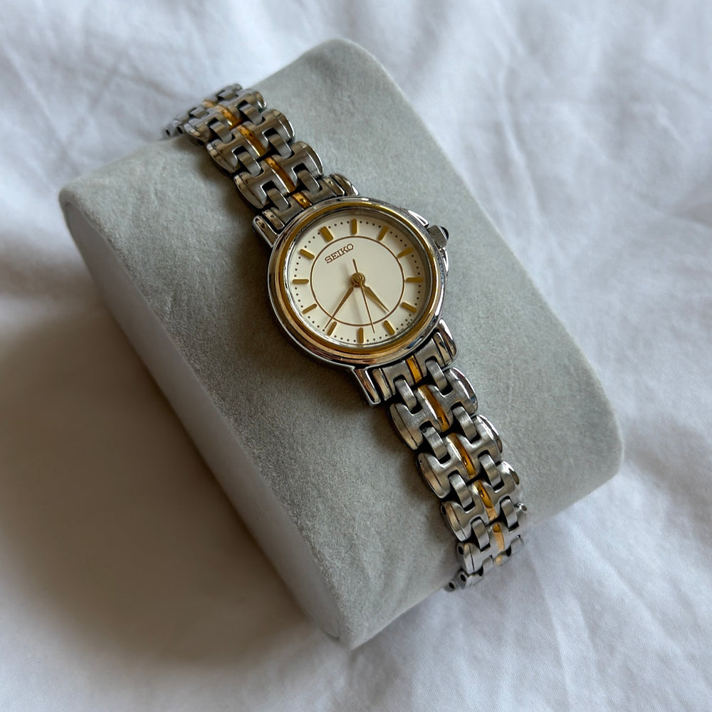 90s Seiko Duotone Round Watch