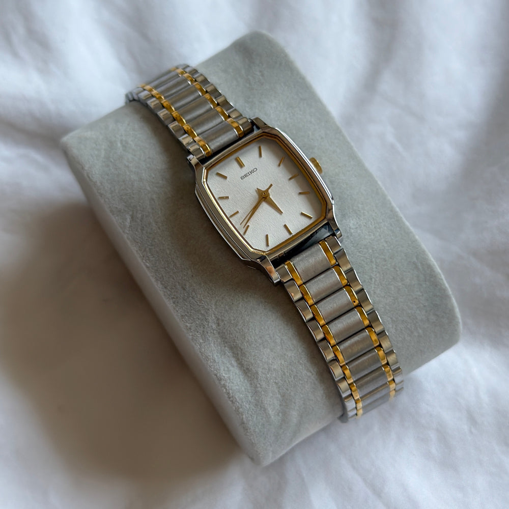 90s Seiko Duotone Rectangle Watch