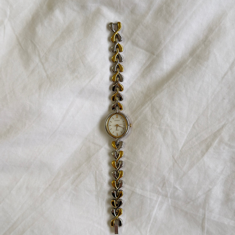 90s Seiko Lucent Duotone Oval Watch