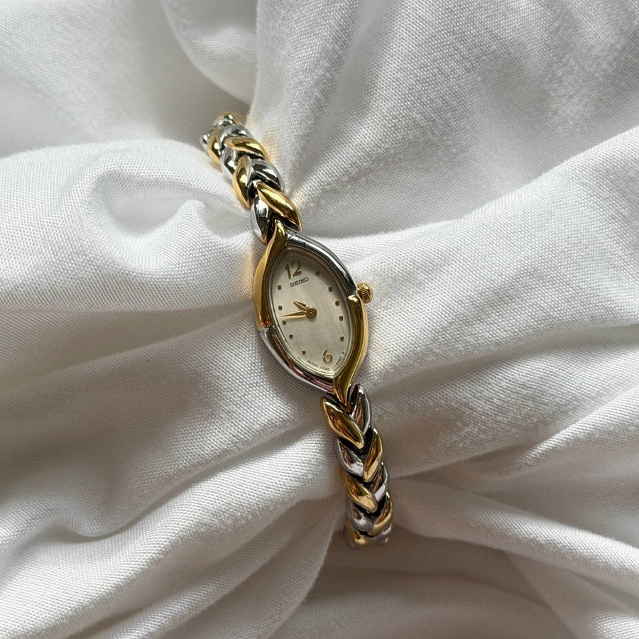 Seiko Oval Teardrop Duotone Watch