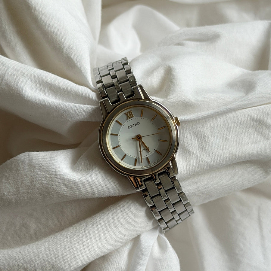 90s Seiko Silver Lucent Watch