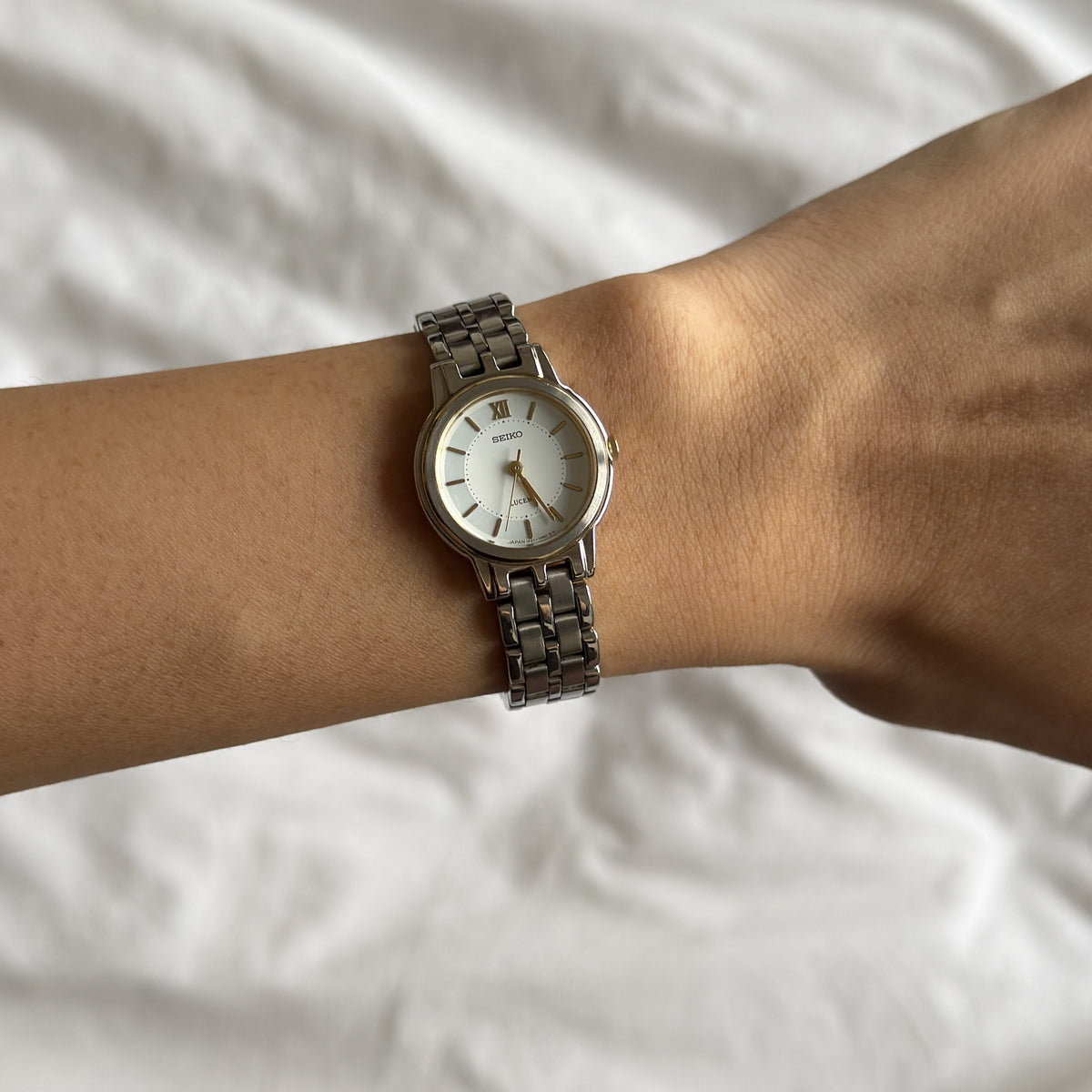 90s Seiko Silver Lucent Watch