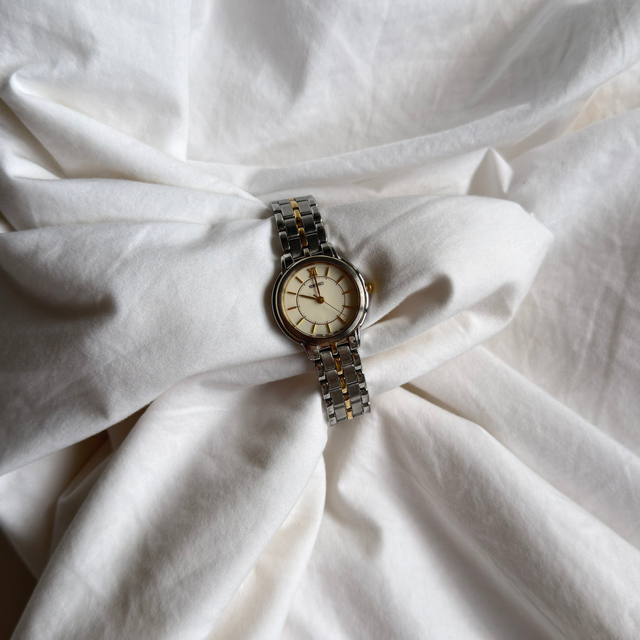 90s Seiko Duotone Round Watch