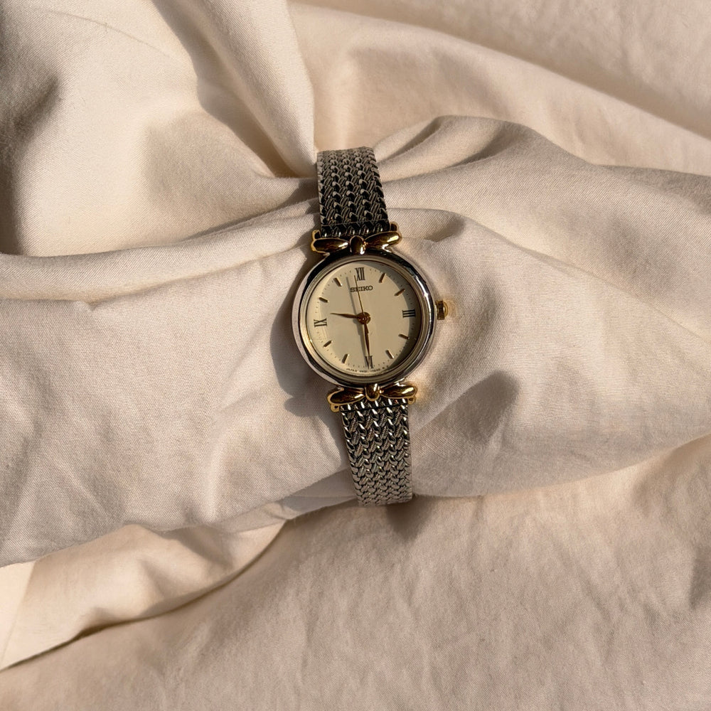 90s Seiko Duotone Round Watch