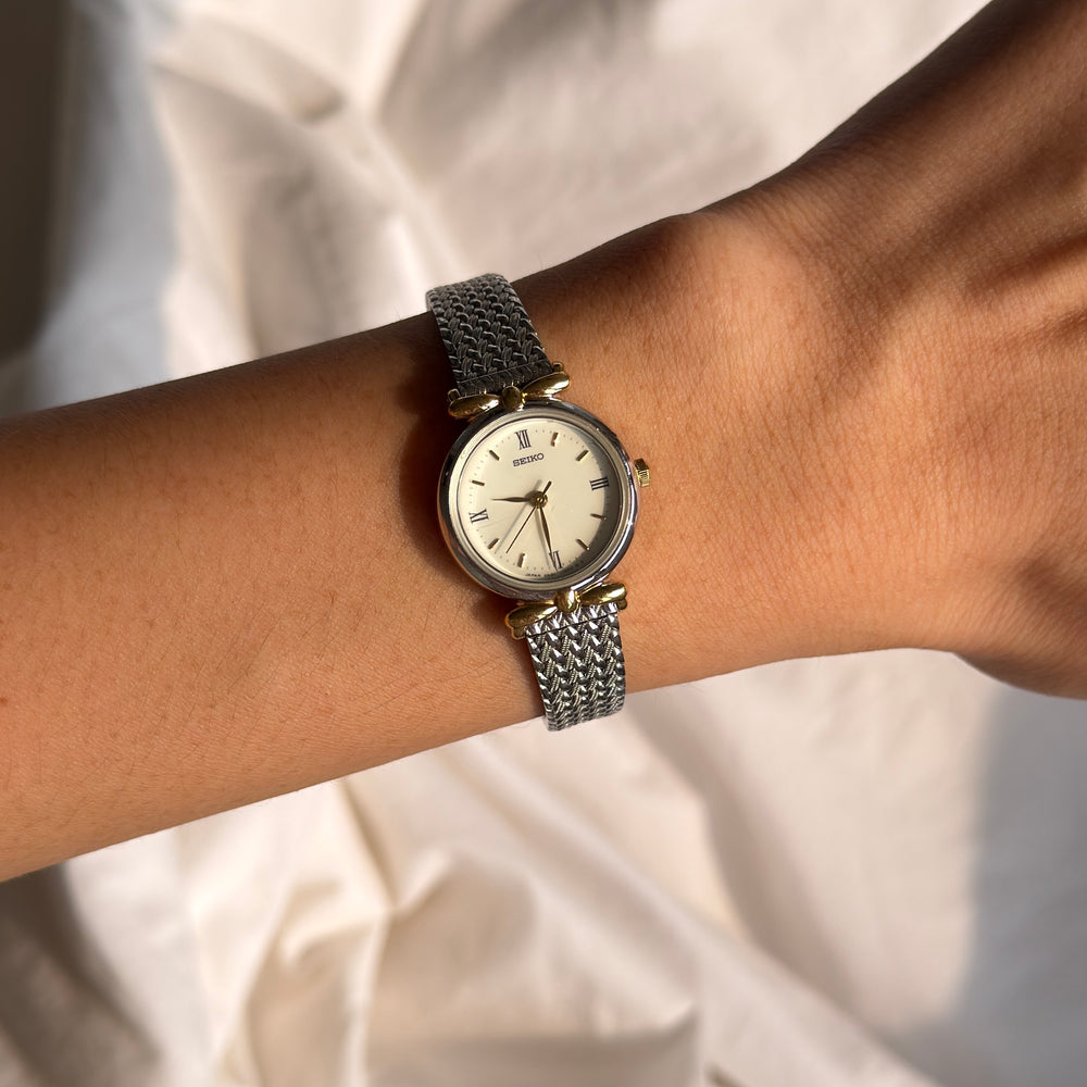 90s Seiko Duotone Round Watch