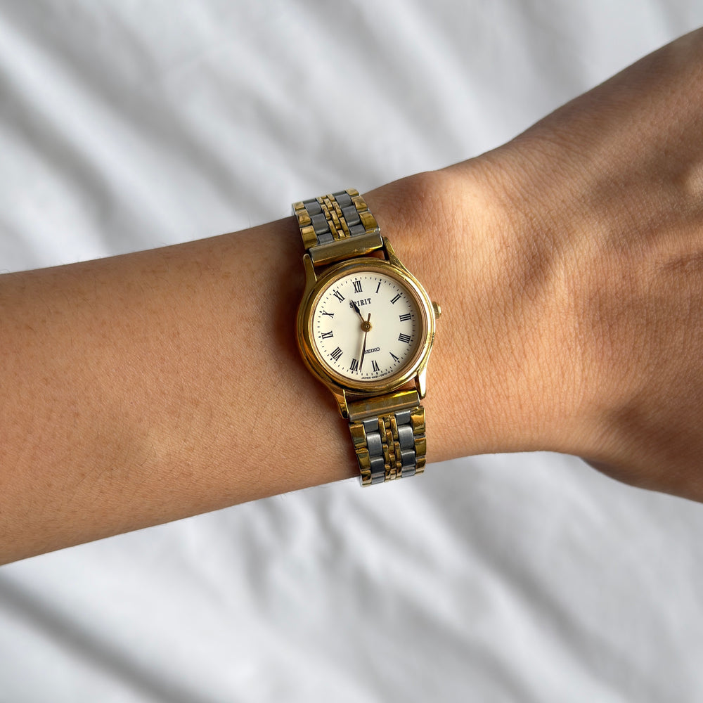 90s Seiko Spirit Duotone Roman Numeral Watch
