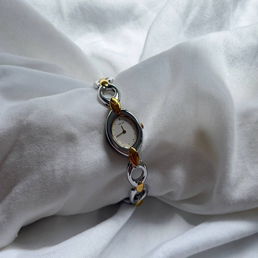 Seiko Oval Teardrop Duotone Watch