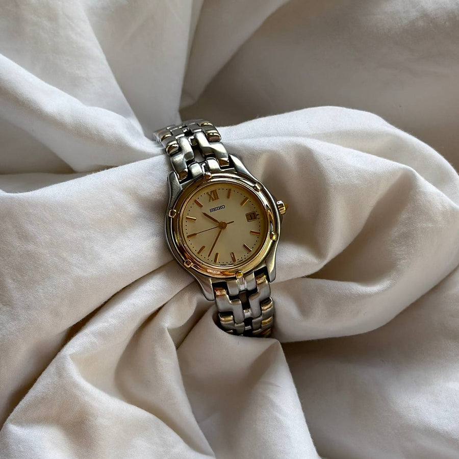 Seiko Round Duotone Date Watch