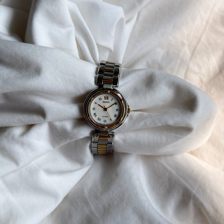 90s Seiko Lucent Duotone Round Watch