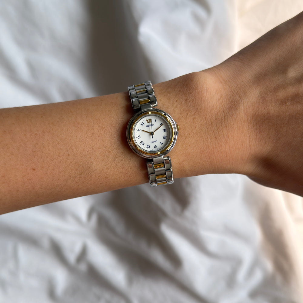90s Seiko Lucent Duotone Round Watch