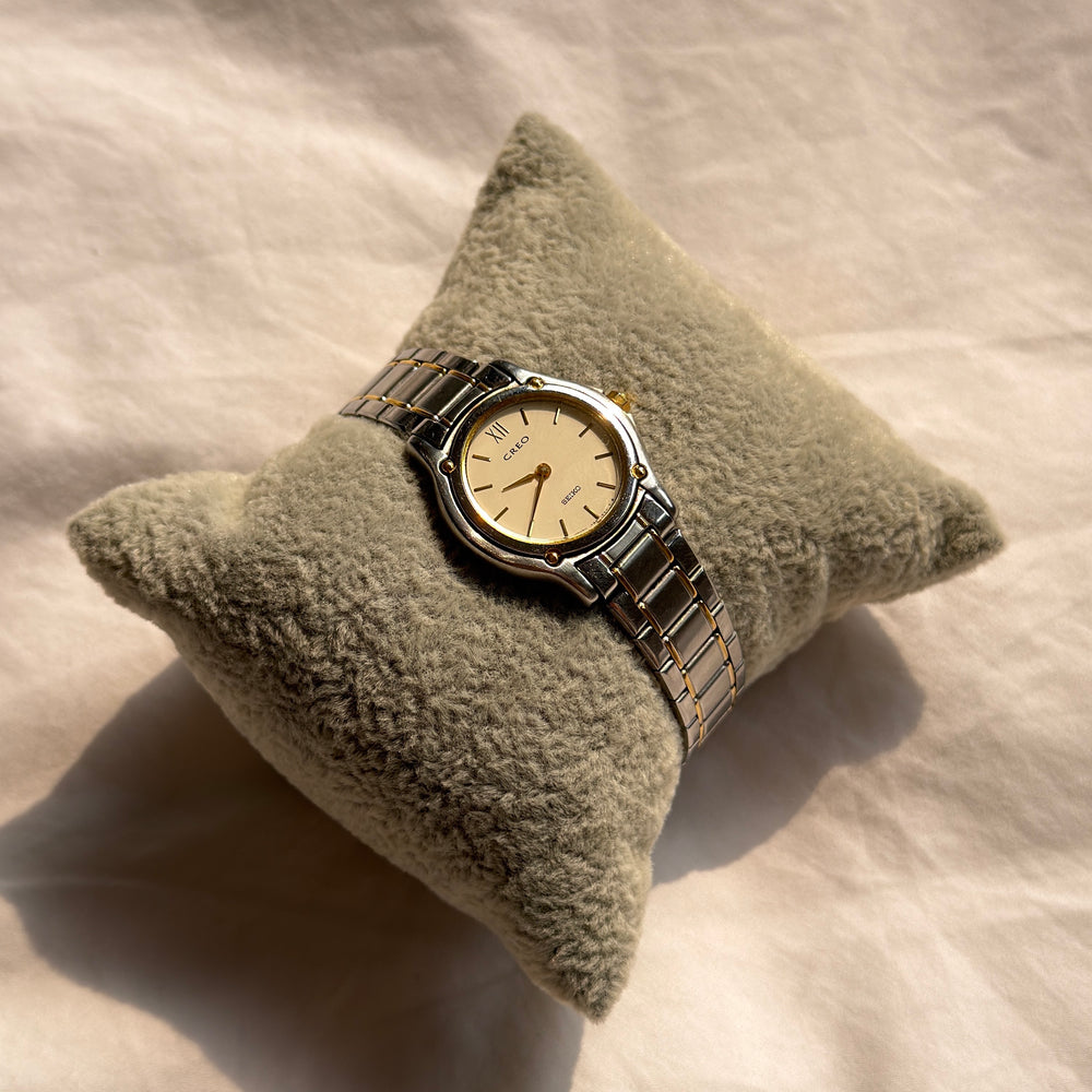90s Seiko Creo Duotone Round Watch