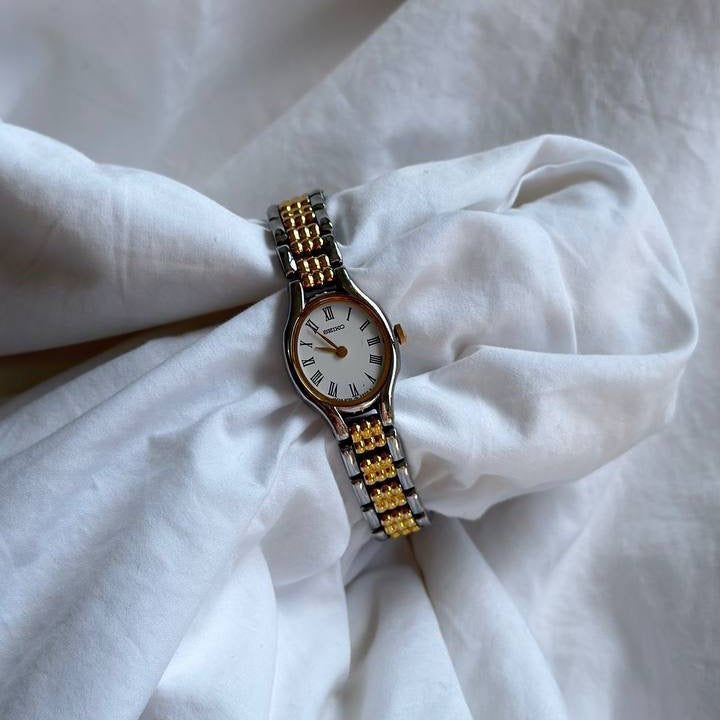 80s Seiko Oval Duotone Watch