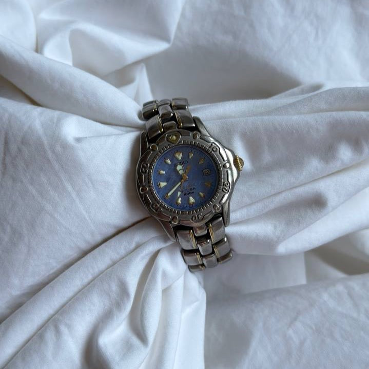 90s Seiko Silver Scuba Watch
