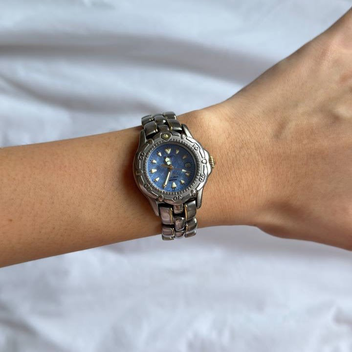 90s Seiko Silver Scuba Watch