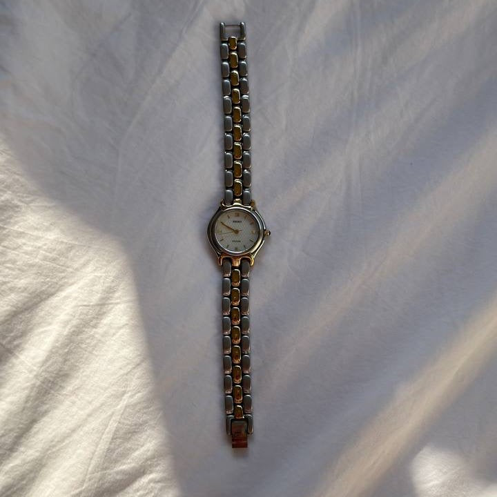 90s Seiko Round Duotone Date Watch